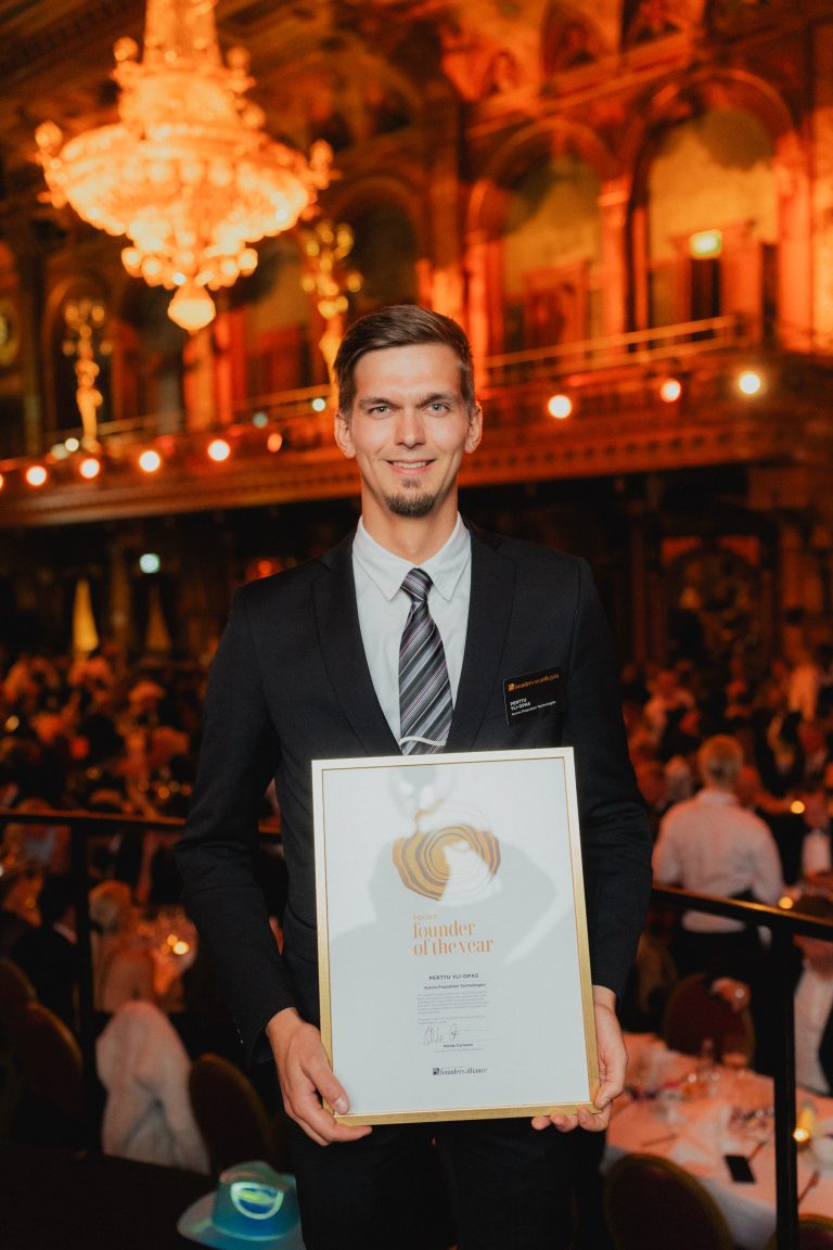 Perttu Yli-Opas, founder of Aurora Propulsion Technologies, Young Founder of the Year 2026
